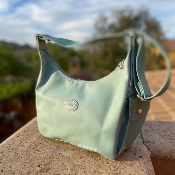 Longchamp Handbags - SOLD Longchamp Le Pilage Nylon and Leather Hobo Bag